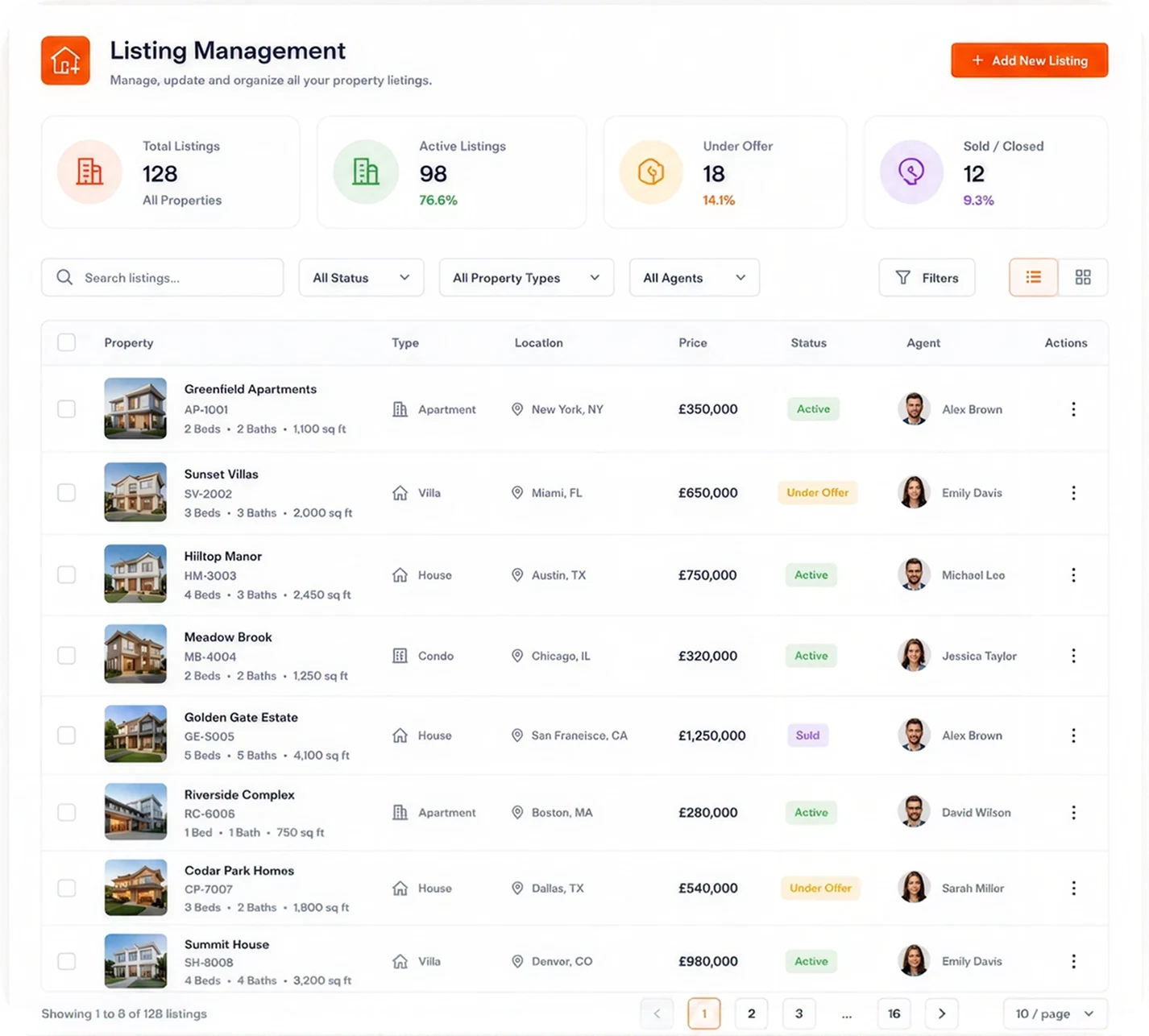 Listing Management