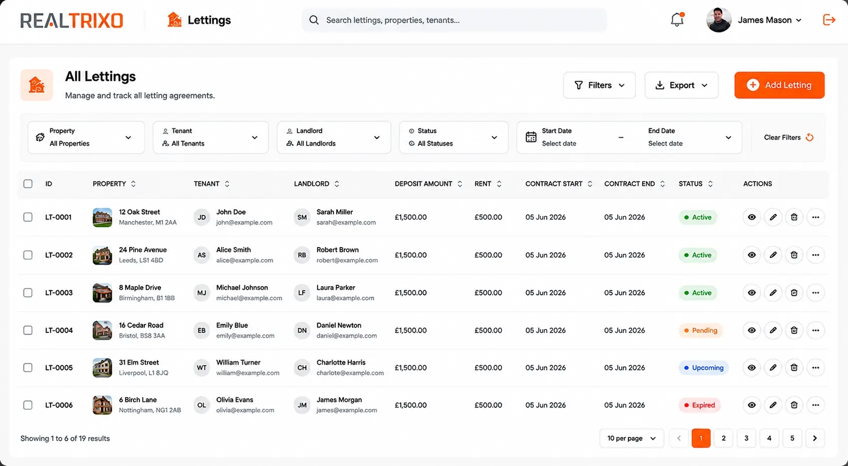 Lettings Management